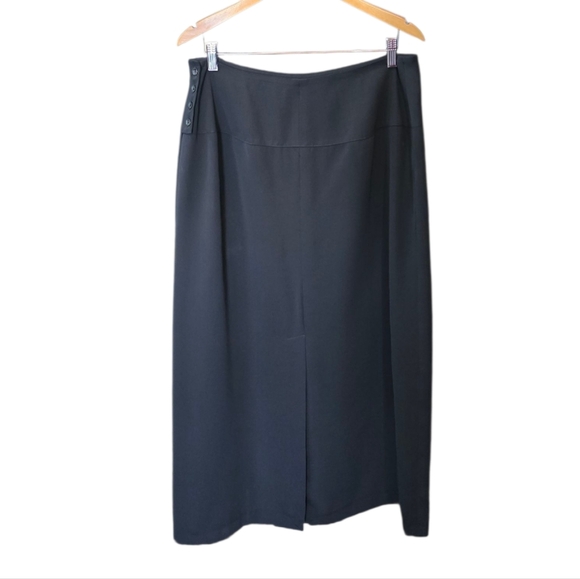 Harve Benard Black Long Straight Pencil Skirt 14 - Picture 3 of 7